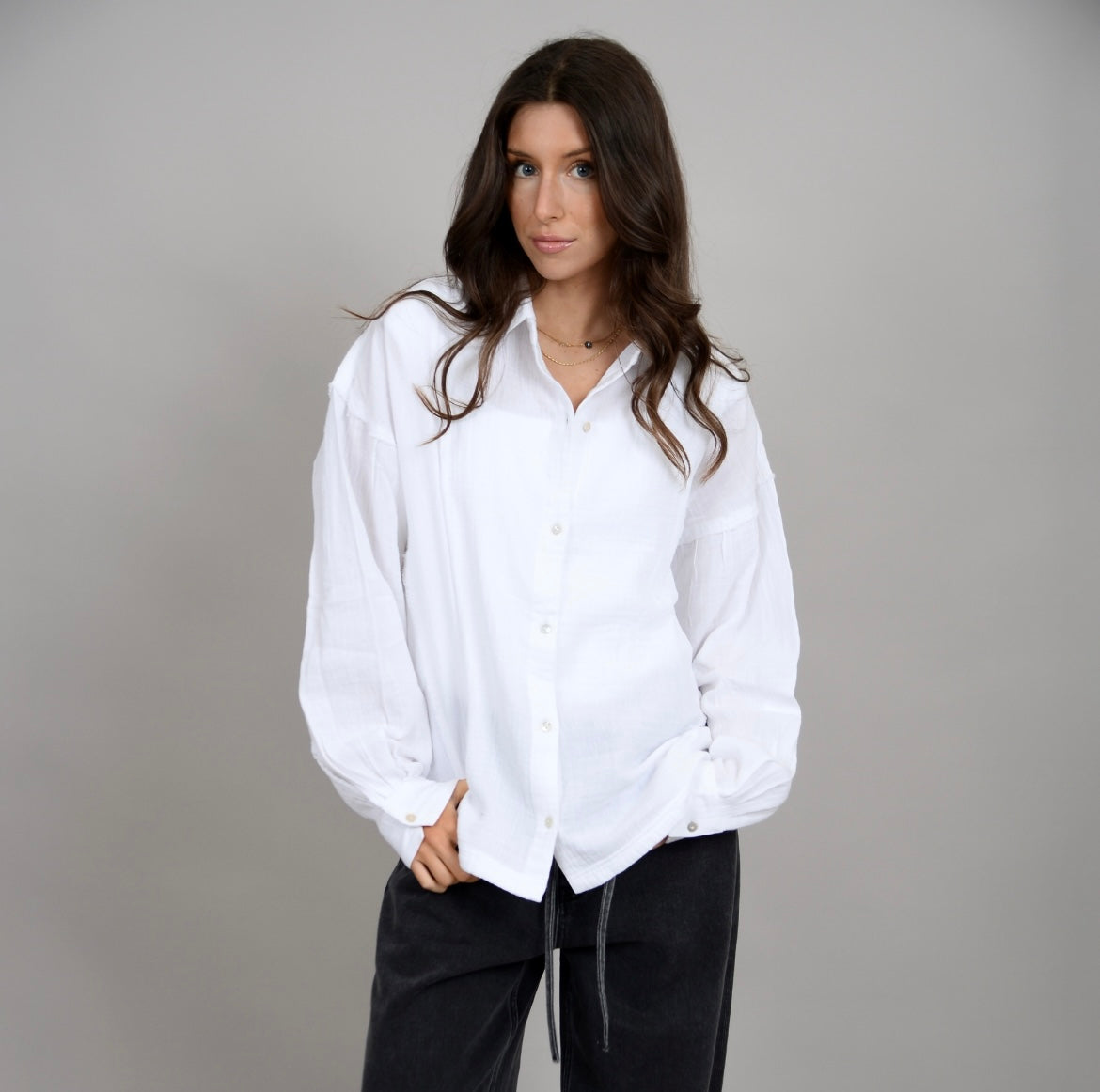 RD Style Faramir Gauze Button Front Shirt