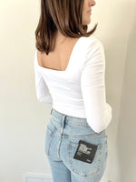 Load image into Gallery viewer, RD Style Stacy Square Neck Bodysuit - White
