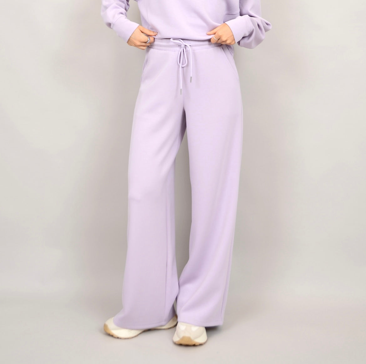 RD Style Vae Soft Knit Drawstring Pants - Lavender