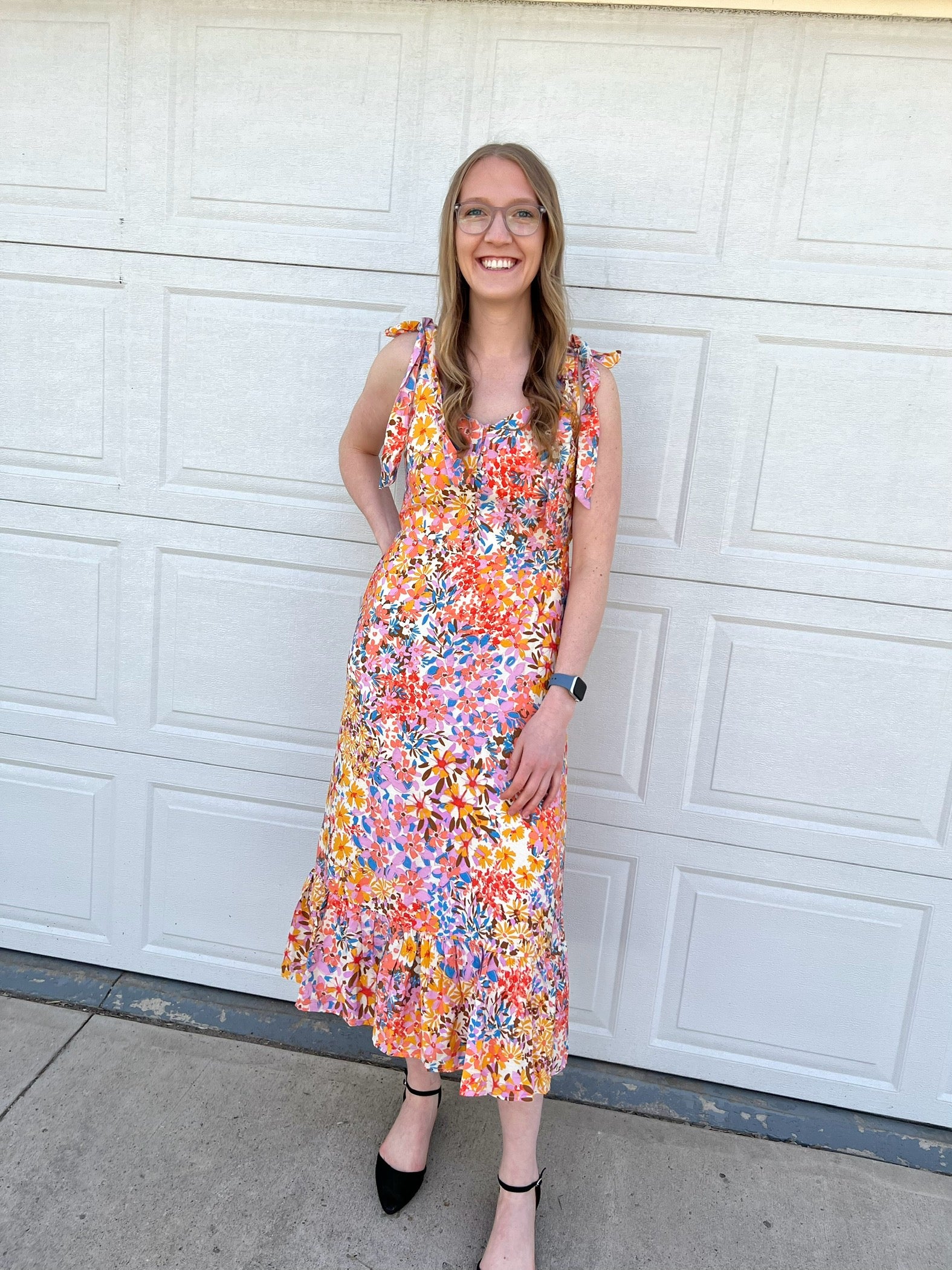 Sadie & Sage Moonscapes Tiered Midi Dress - Multi