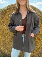 Load image into Gallery viewer, Sage the Label Nordic Nights Barn Jacket - Charcoal Taupe
