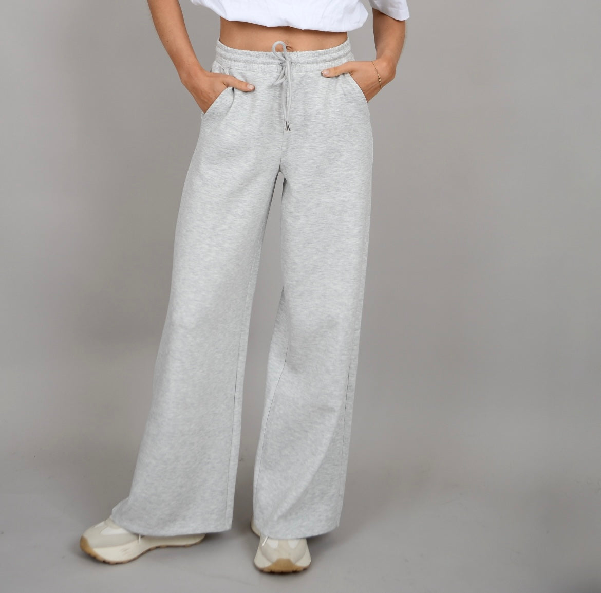RD Style Vae Soft Knit Drawstring Pants - Grey