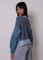Load image into Gallery viewer, RD Style Rumer Longsleeve Knit w/ Denim
