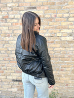 Load image into Gallery viewer, RD Style Kate Faux Leather Quilted Bomber Jacket - Black
