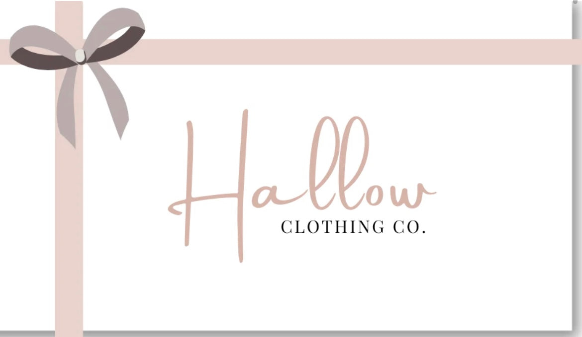 Hallow Clothing Co. Physical Gift Cards