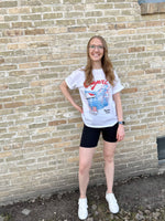 Load image into Gallery viewer, Girl Dangerous Capri Boyfriend Tee - White
