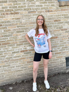 Girl Dangerous Capri Boyfriend Tee - White