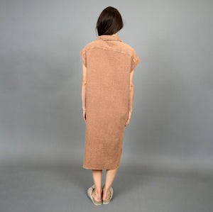 RD Style Aira Gauze Button Up Tshirt Dress - Cinnamon