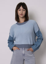 Load image into Gallery viewer, RD Style Rumer Longsleeve Knit w/ Denim
