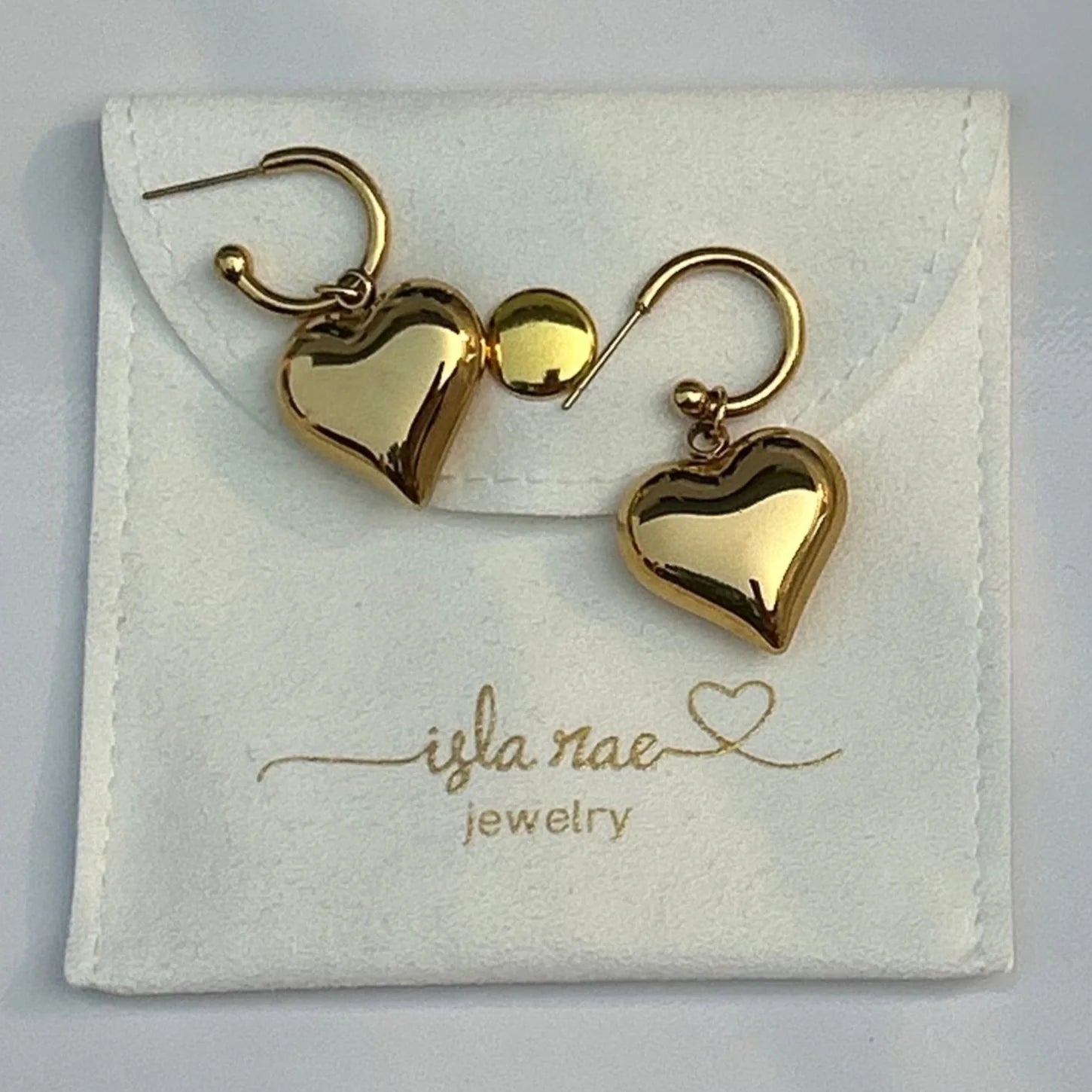 Isla Rae Jewelry Hayley Heart Hoops