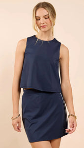 Sadie & Sage On Point Sporty Tank - Navy