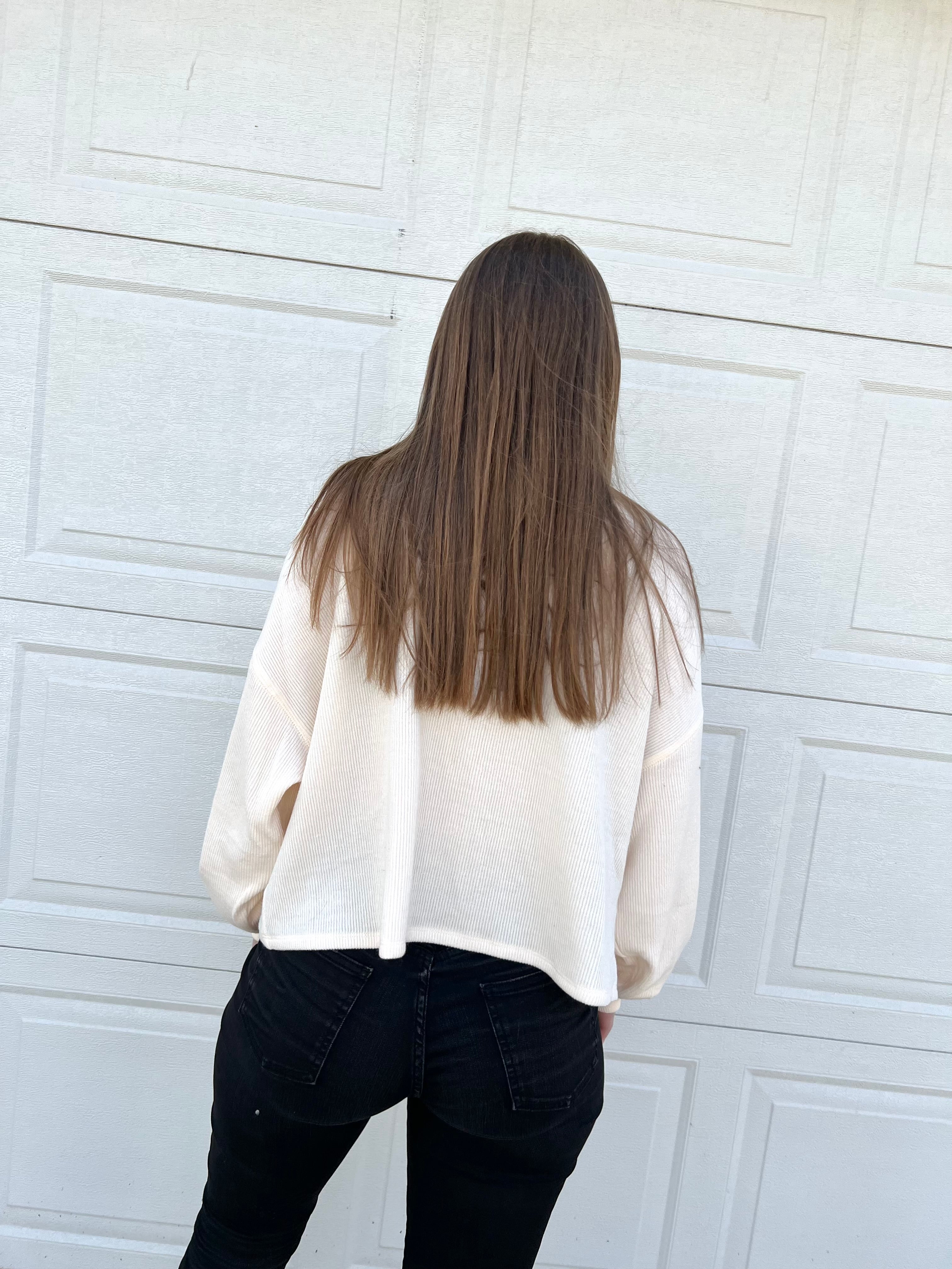 Sage the Label Easily Reversible Knit Top - Ivory