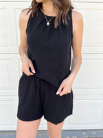 Load image into Gallery viewer, RD Style Heine Gauze Tank Top - Black
