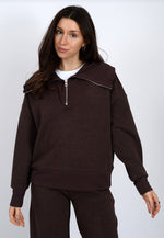 Load image into Gallery viewer, RD Style Sean Soft Knit Half Zip - Umber
