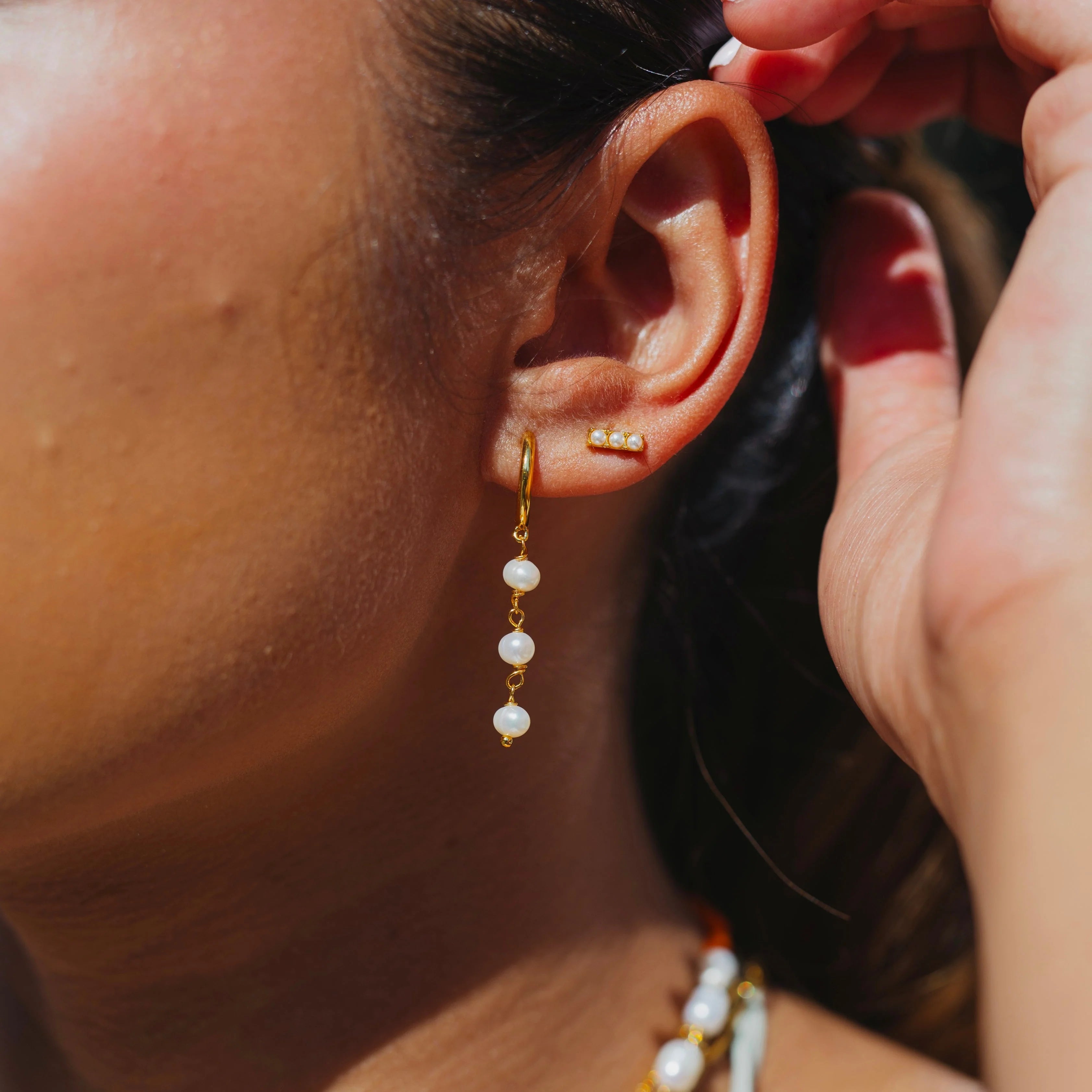 Namaste Jewelry Pearl Drop Earrings