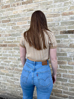 Load image into Gallery viewer, Sage the Label Amore Lace Up Sweater Top - Taupe White
