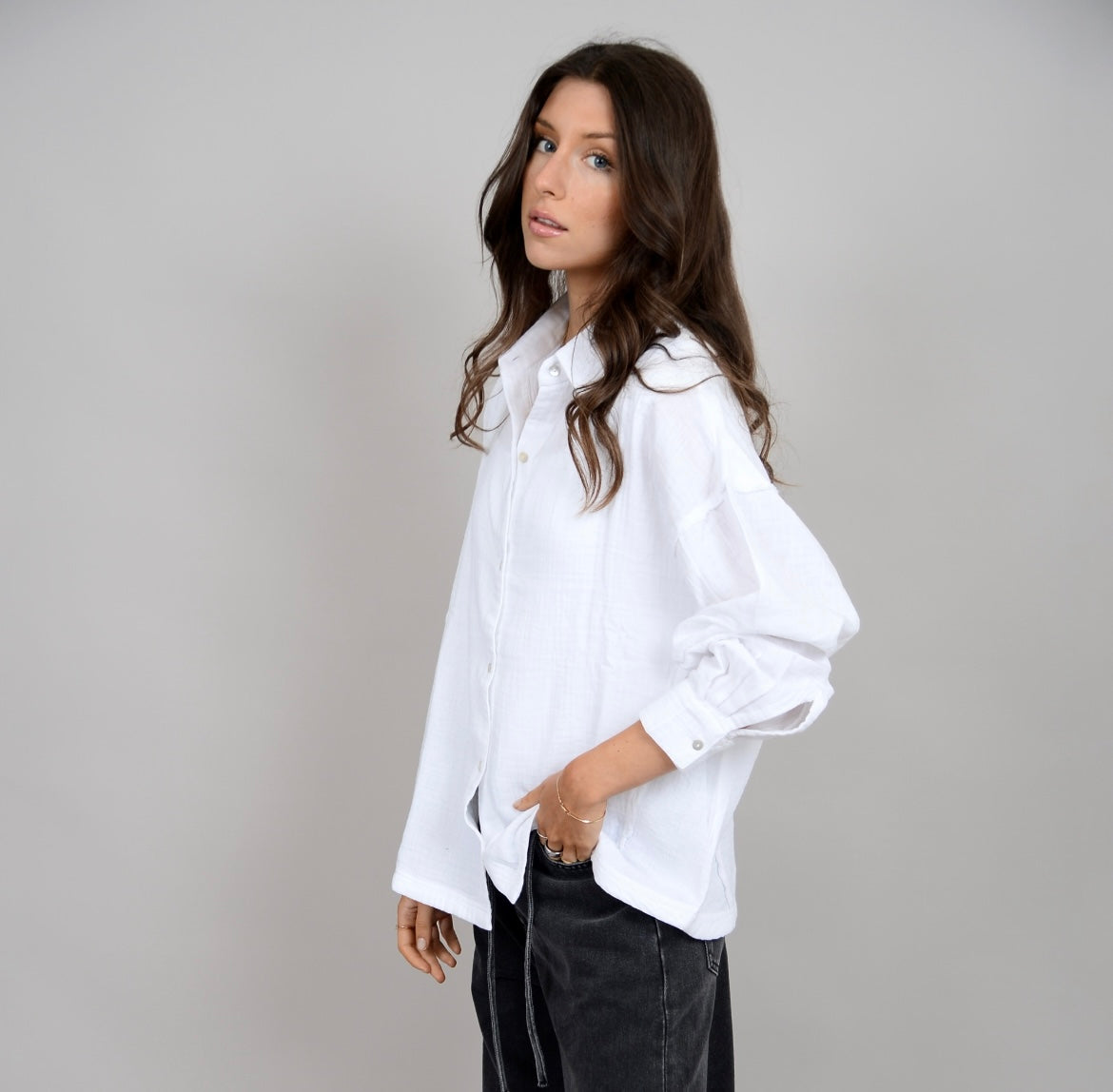 RD Style Faramir Gauze Button Front Shirt
