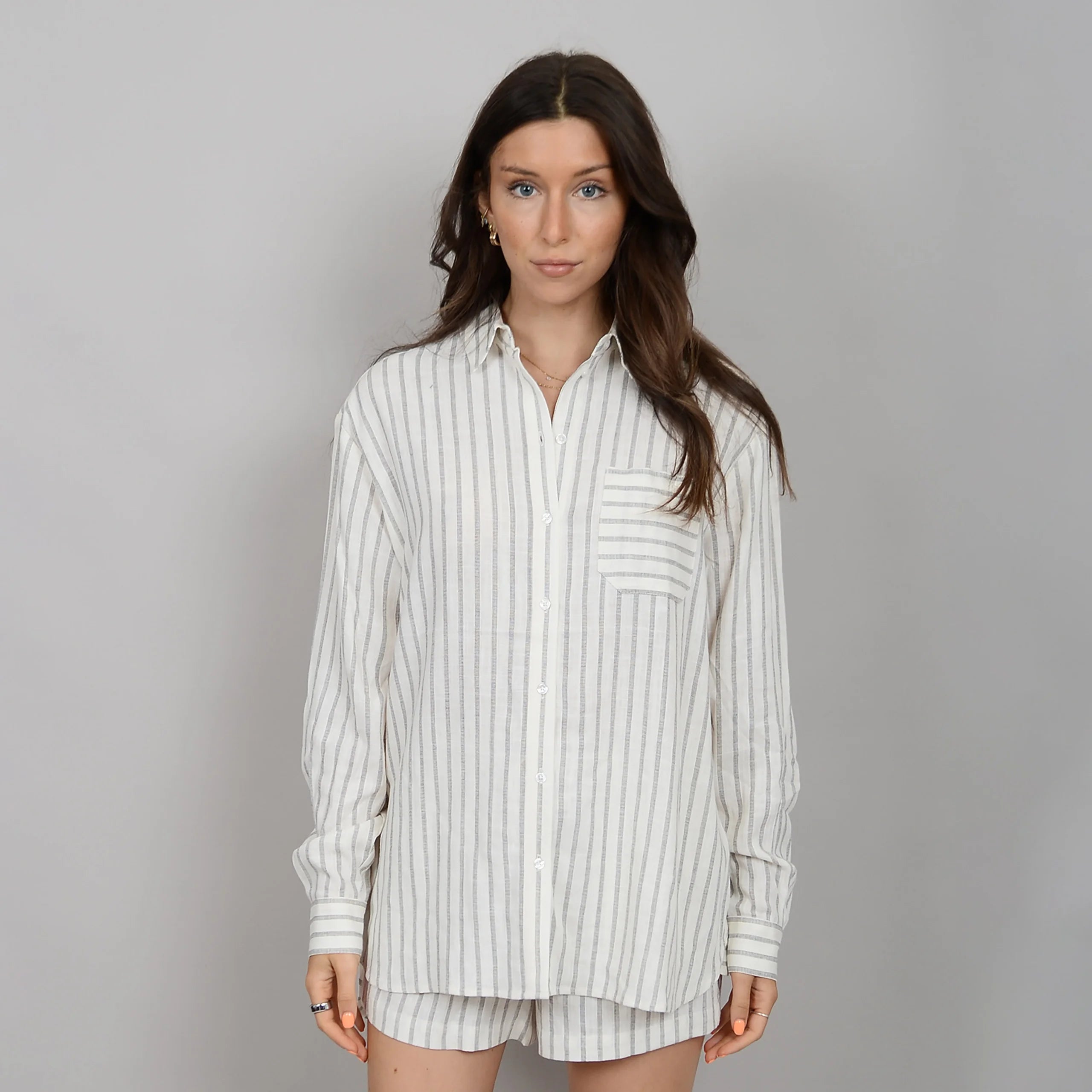 RD Style Shaya Linen Top - Cream