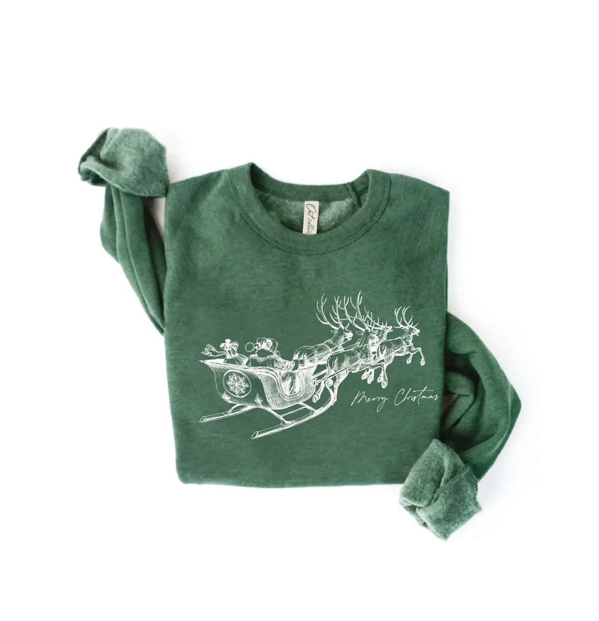 Merry Christmas Graphic Crewneck - Forest