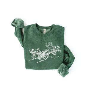 Merry Christmas Graphic Crewneck - Forest