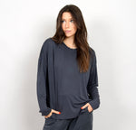 Load image into Gallery viewer, RD Style Leila Modal Crewneck Top - Washed Black
