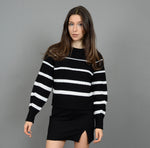 Load image into Gallery viewer, RD Style Hifza Knitted Crewneck - Black
