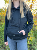 Load image into Gallery viewer, Brunette the Label All Over Horse Core Hoodie - Black

