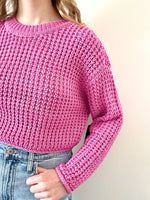 Load image into Gallery viewer, RD Style Darla Crochet Crewneck - Rose
