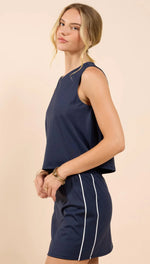 Load image into Gallery viewer, Sadie &amp; Sage On Point Sporty Tank - Navy
