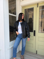 Load image into Gallery viewer, Brunette the Label Oversized Bomber - Black
