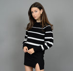 Load image into Gallery viewer, RD Style Hifza Knitted Crewneck - Black
