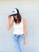 Load image into Gallery viewer, Sadie &amp; Sage Maddie Ribbed Vneck Tank - White
