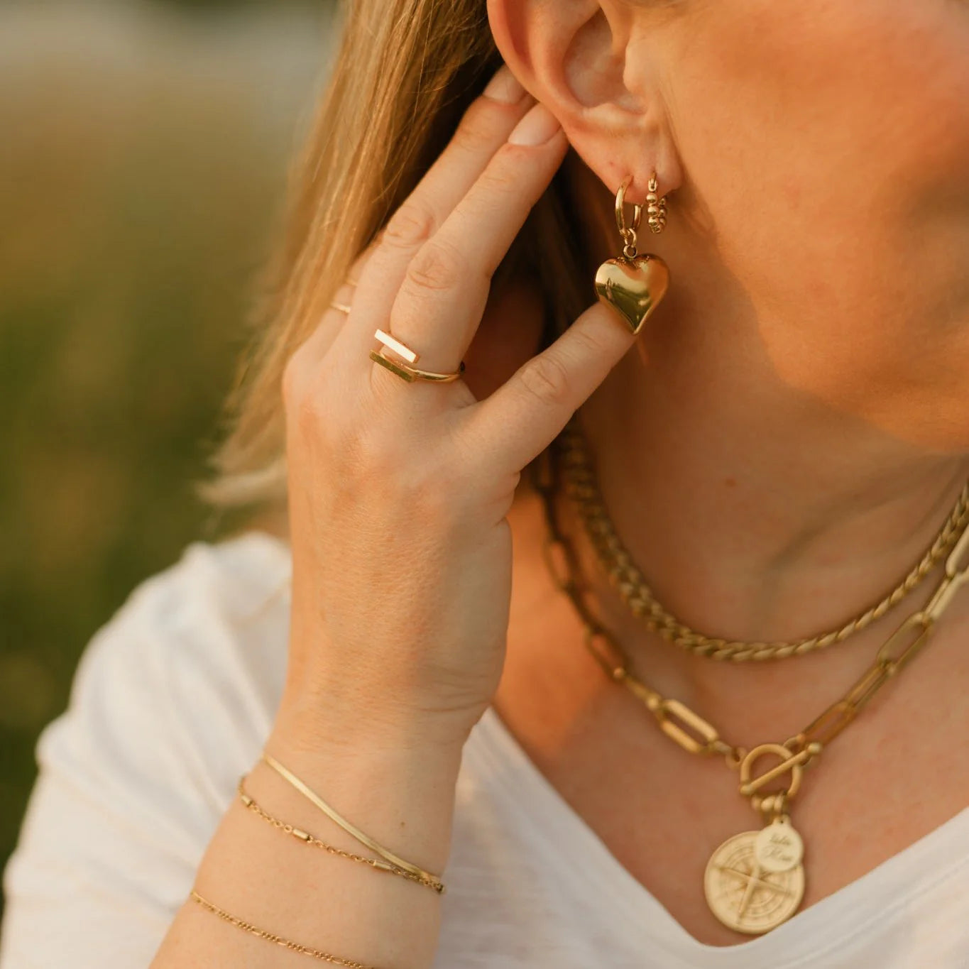 Isla Rae Jewelry Hayley Heart Hoops