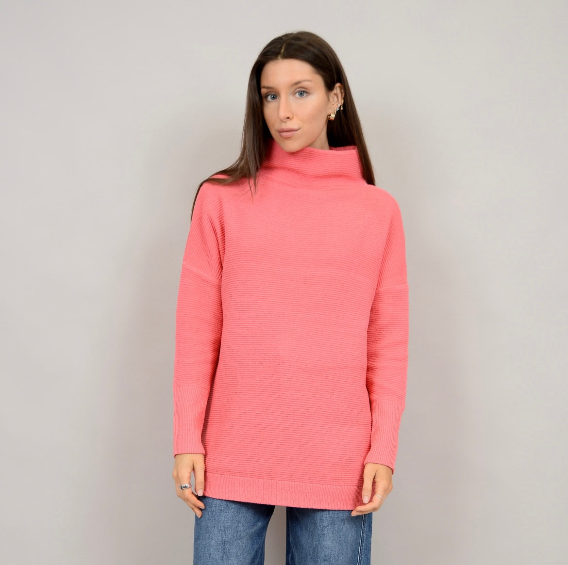 RD Style Nancy Ottoman - Fresh Coral