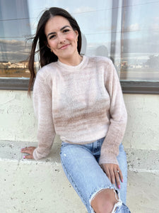 Sage the Label Reach for the Stars Ombre Sweater - Taupe