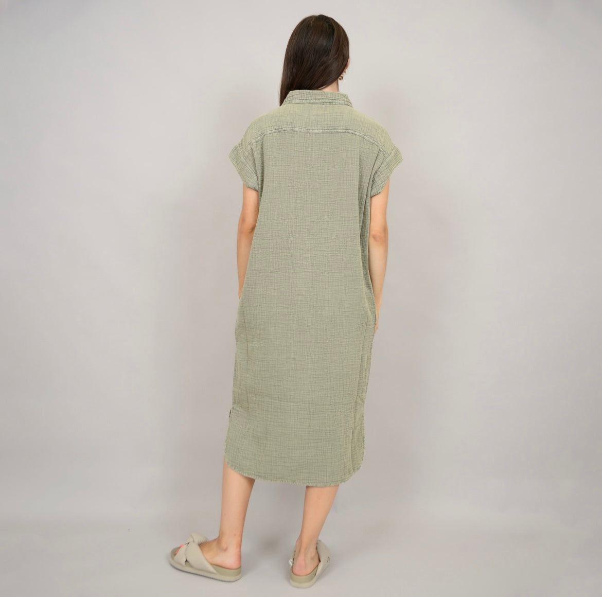 RD Style Aira Gauze Shirt Dress