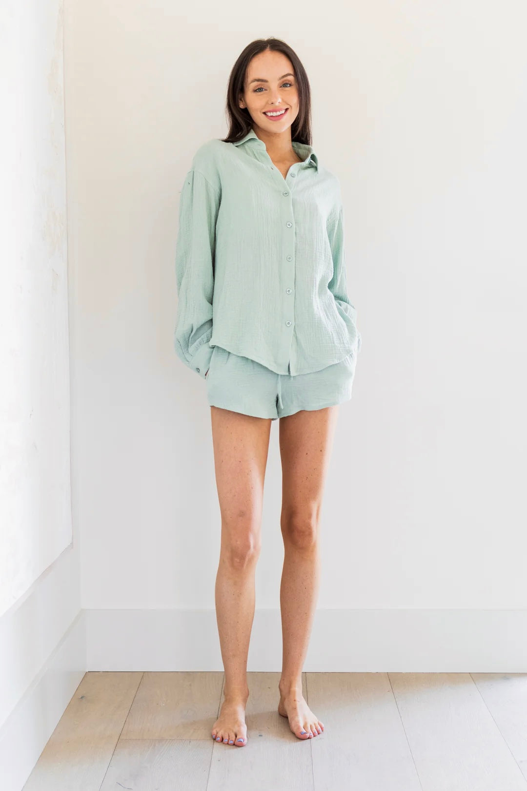 Priv Rhea Top and Short Set - Sage
