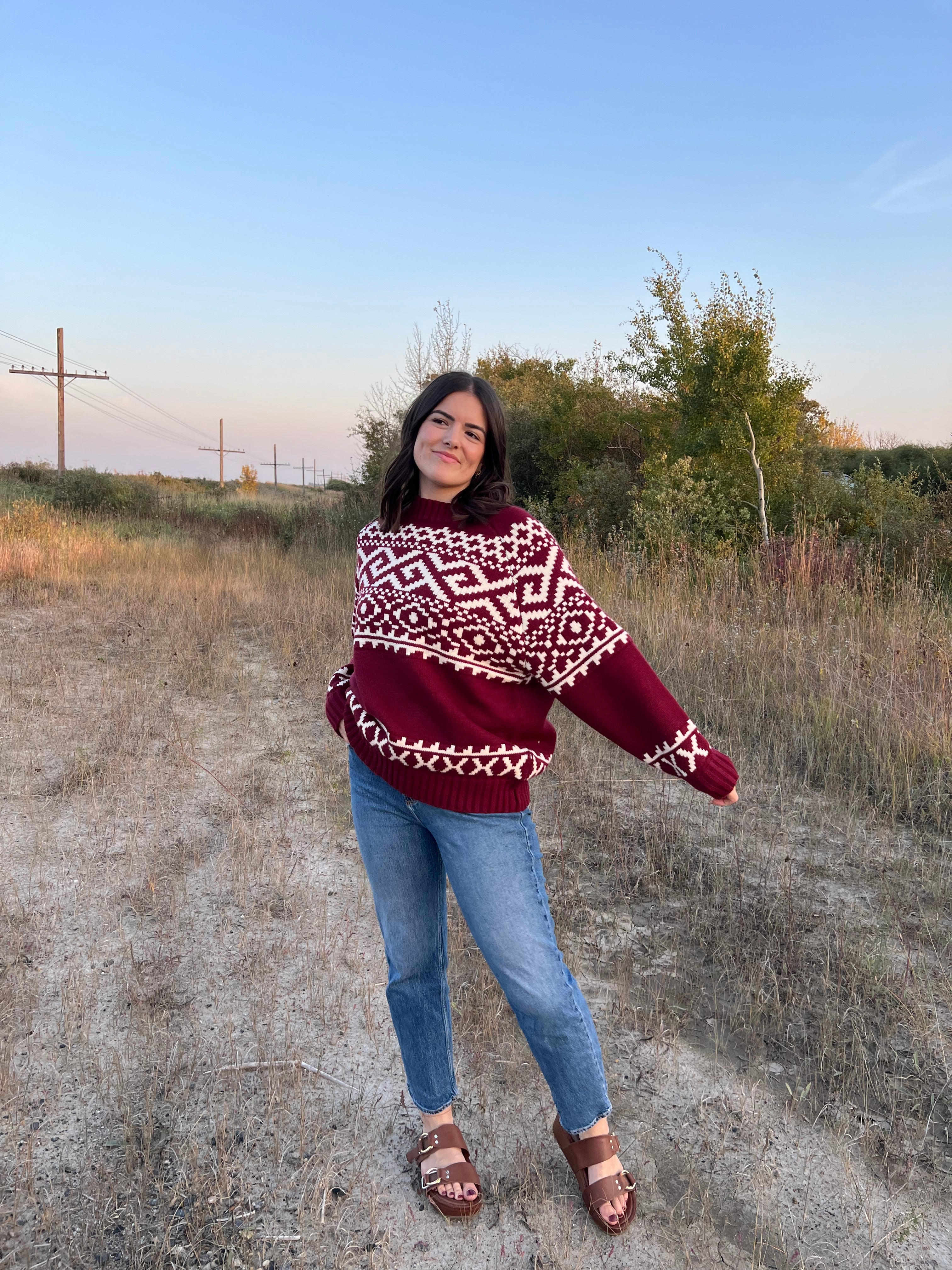 Brunette the Label Fair Isle Sweater