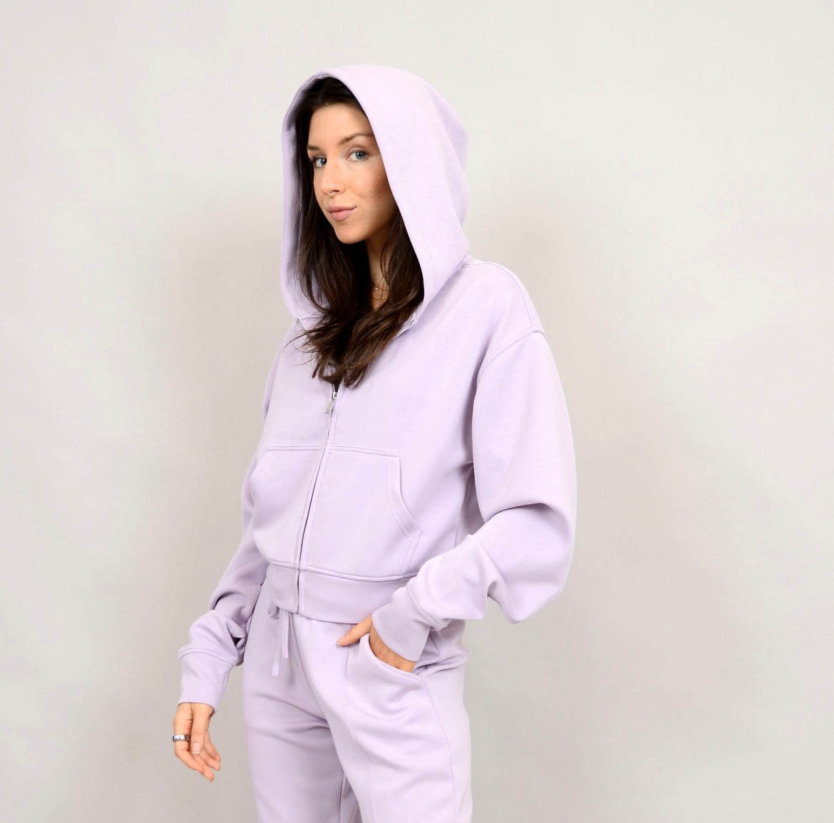 RD Style Mailyn Soft Knit Hoodie - Lavender