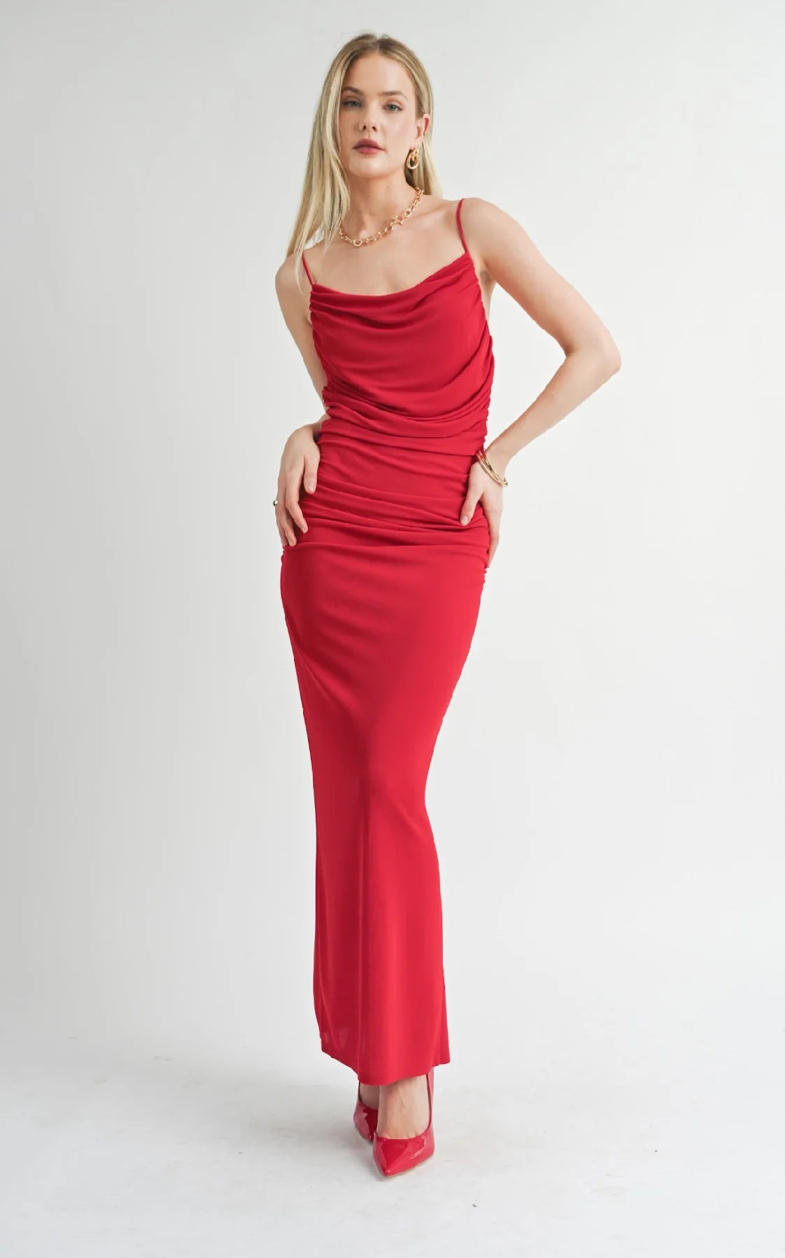 Sage the Label Special Gaze Cowl Maxi Dress - Black