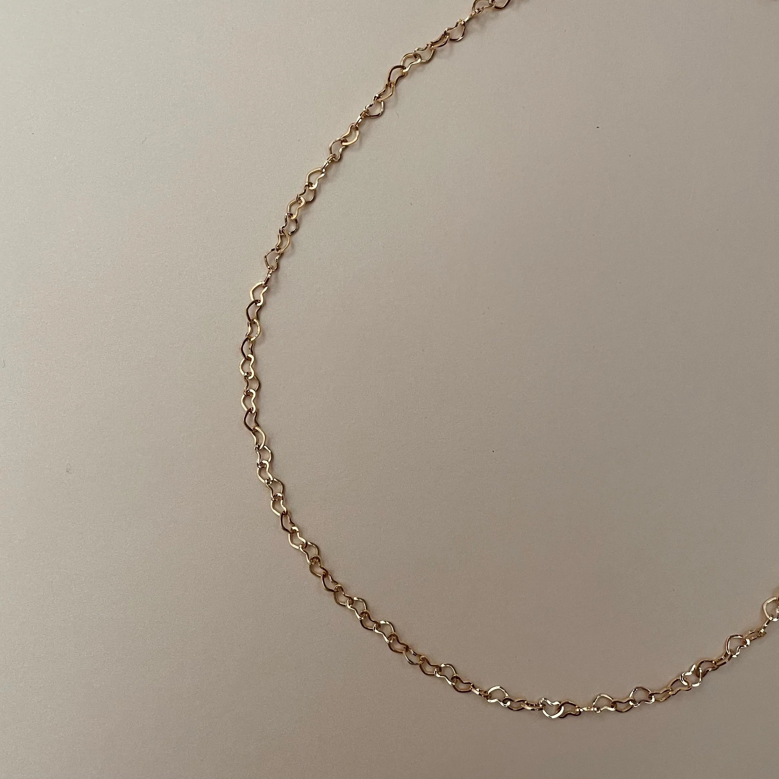 Namaste Jewelry Heart Chain Necklace - Gold