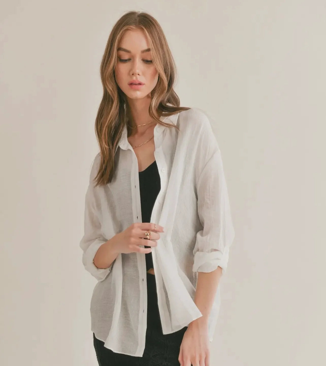 Sage the Label Freely Flowy Shirt - White
