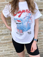 Load image into Gallery viewer, Girl Dangerous Capri Boyfriend Tee - White
