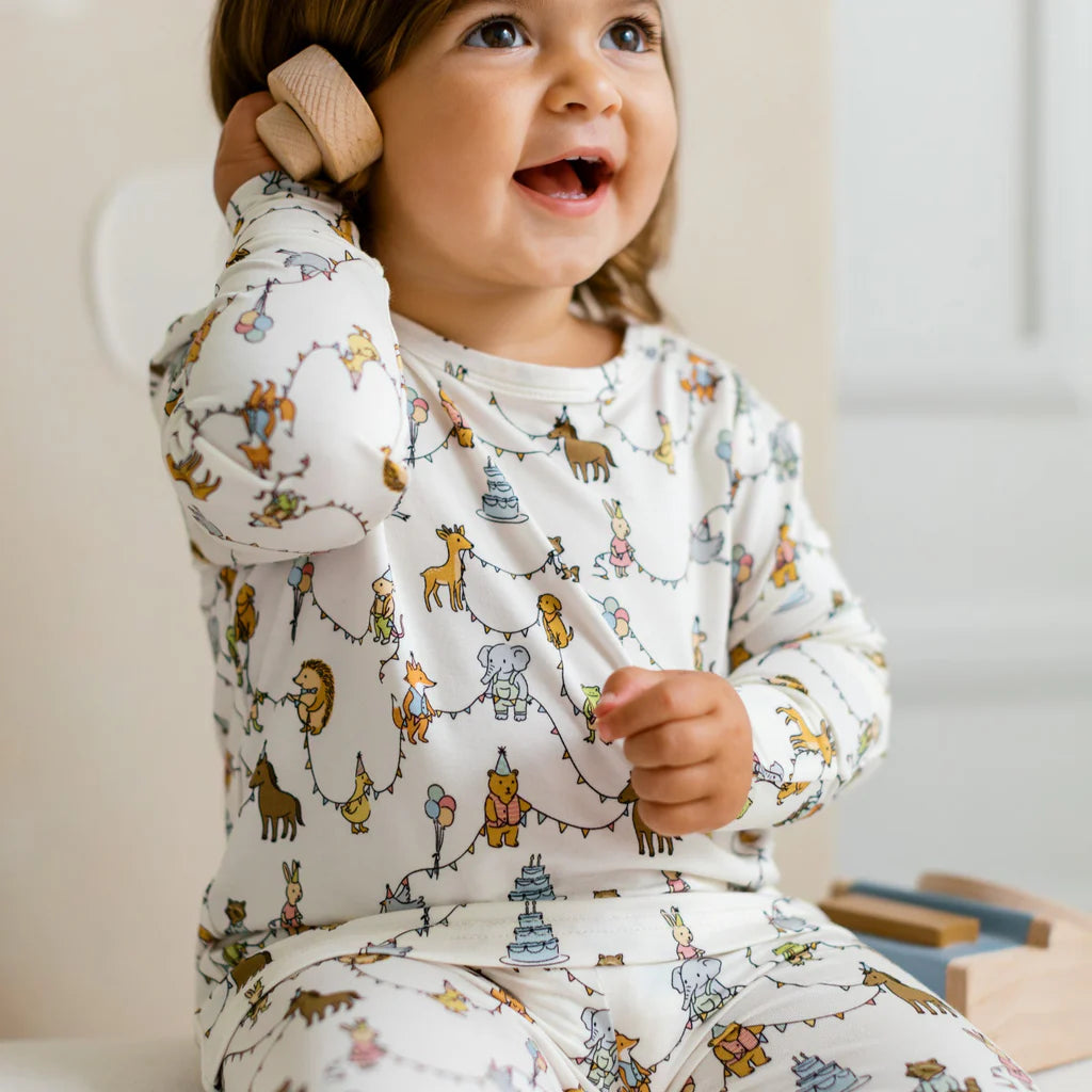Roobear Party Animals Two-Piece Pajamas