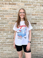 Load image into Gallery viewer, Girl Dangerous Capri Boyfriend Tee - White
