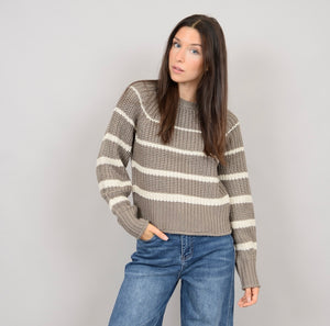 RD Style Hifza Knitted Crewneck - Shiitake
