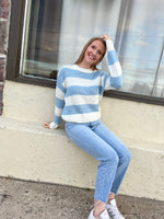 Load image into Gallery viewer, Sadie &amp; Sage Clara Chunky Stripe Sweater - Ivory Sky

