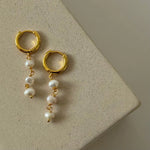 Load image into Gallery viewer, Namaste Jewelry Pearl Drop Earrings
