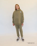 Load image into Gallery viewer, Brunette the Label Kids Big Sister Kind Club Hoodie - Olive
