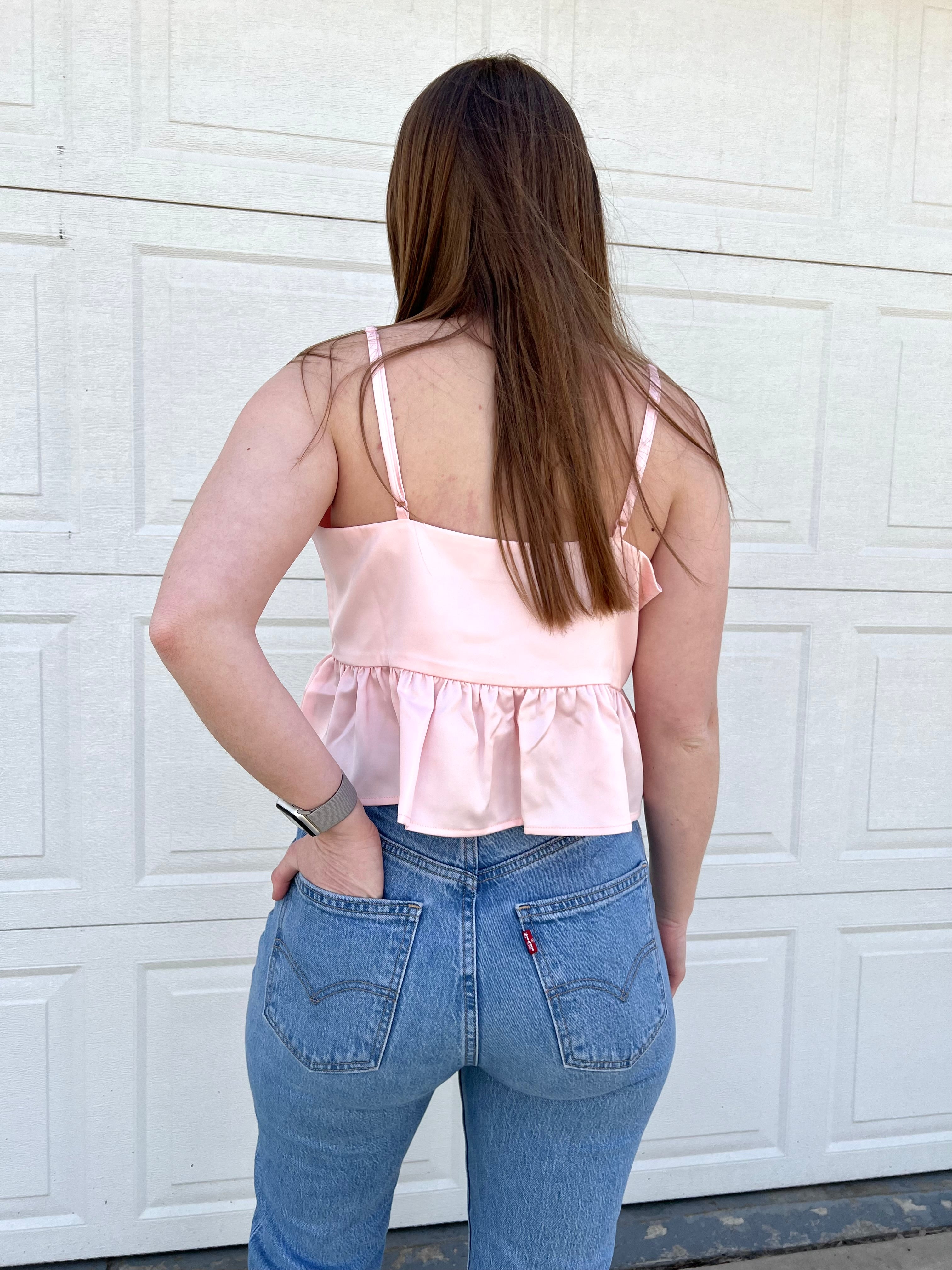 Brunette the Label Satin Baby Doll Top - Bellini